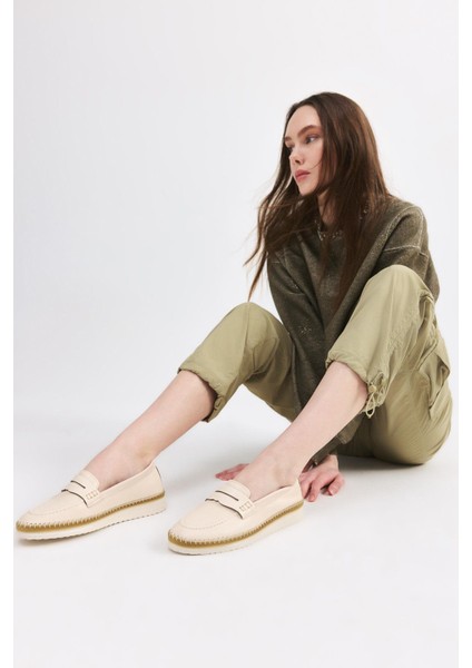 Kadın Bej Günlük Loafer