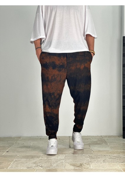 Kahve Fitilli Kumaş Batik Pantolon