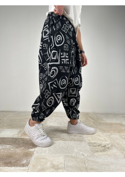 Pileli Spiral Desenli Yarım Şalvar modelleri