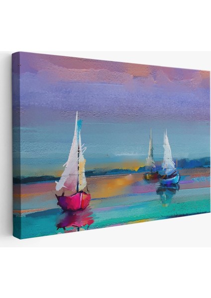 - Renkli Deniz Üzerindeki Yelkenliler Duvar TABLOSU-3728 fiyatları