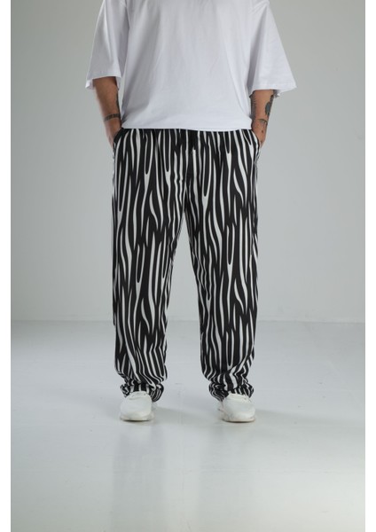 Çizgi Desenli Baggy Pantolon