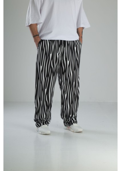 Çizgi Desenli Baggy Pantolon
