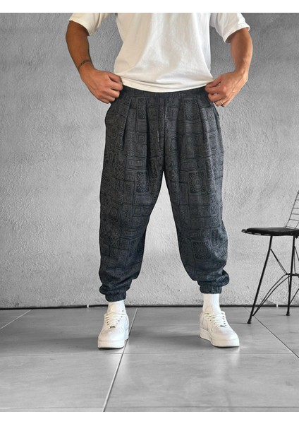 Lahit Desenli Lazer Kesim Pileli Yarım Şalvar fiyatları