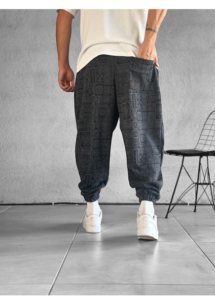 Lahit Desenli Lazer Kesim Pileli Yarım Şalvar fırsatları