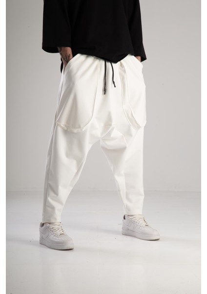 Ekru Double Face Avangard Şalvar modelleri