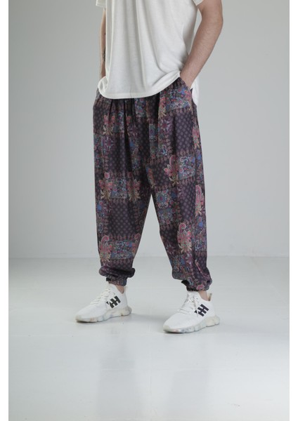 Çiçek Desenli Pileli Yarım Şalvar