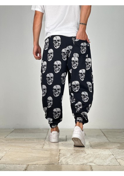 Kurukafa Desenli Pileli Yarım Şalvar modelleri