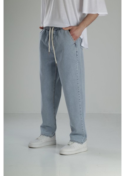 Buz Mavisi Kot Baggy Pantolon