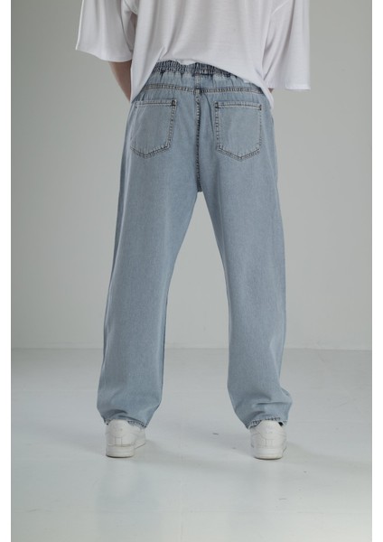 Buz Mavisi Kot Baggy Pantolon