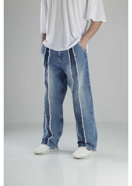 Premium Kalite Mavi Baggy Kot Pantolon fiyatları