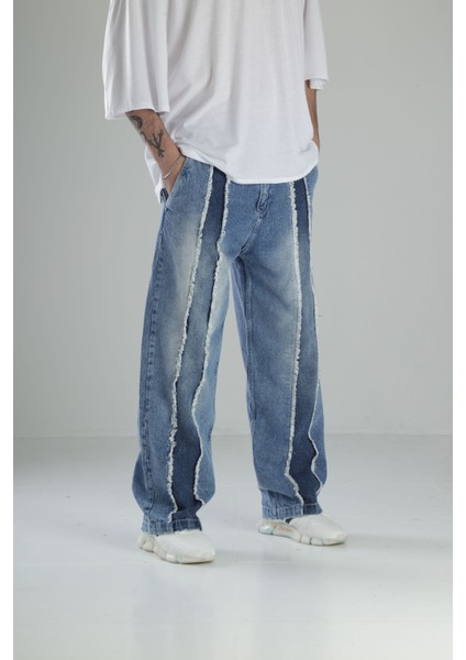 Premium Kalite Mavi Baggy Kot Pantolon modelleri