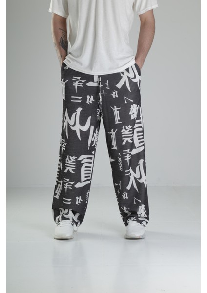Chinese Desenli Baggy Pantolon