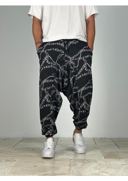 Zincir Desenli Spor Şalvar