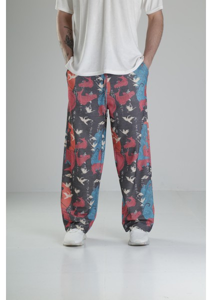 Etnik Desenli Baggy Pantolon COC047-4599