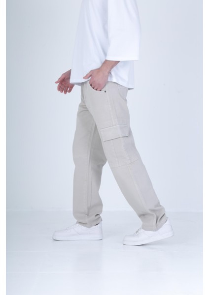 Gri Baggy Kot Pantolon