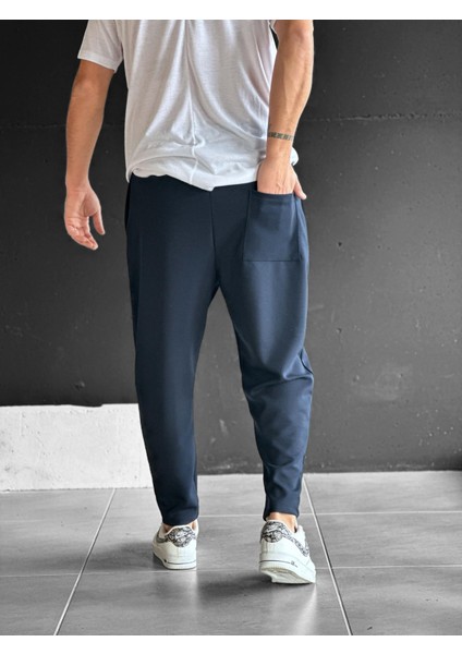 Lacivert Baget Pantolon