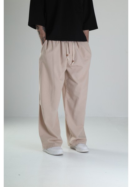 Baggy Kahve Keten Pantolon fiyatları