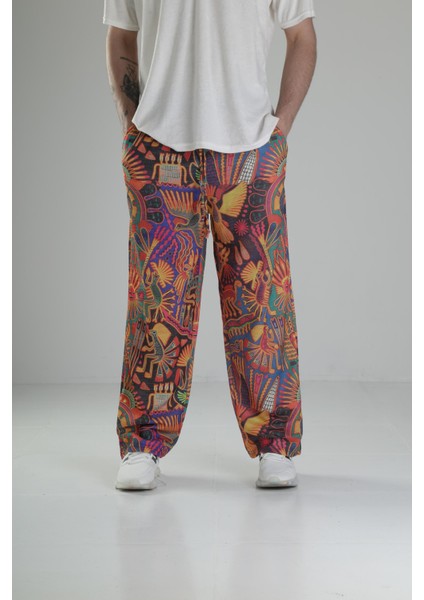 Desenli Baggy Pantolon