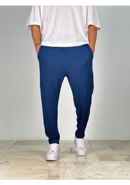 Merserize Lacivert Baget Pantolon
