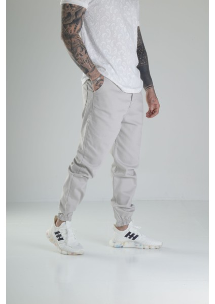 Gri Kot Jogger Pantolon