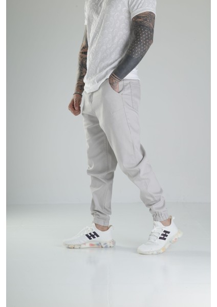 Gri Kot Jogger Pantolon