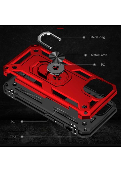iPhone 13 Mini Kılıf Tkdr Vega Kapak-Gri