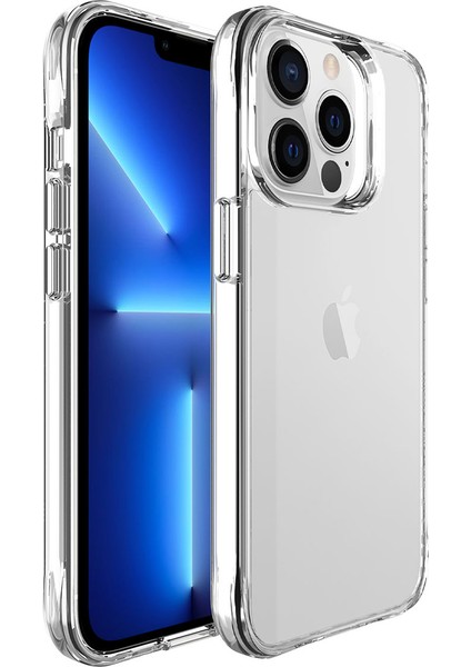 Apple iPhone 13 Pro Max Kılıf Tkdr Şeffaf Ultra Ince Airbag Tasarımlı Okka Kapak-Renksiz