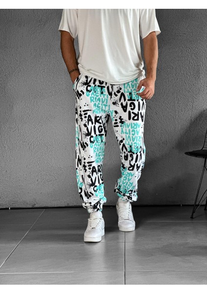 Turkuaz Grafiti Jogger