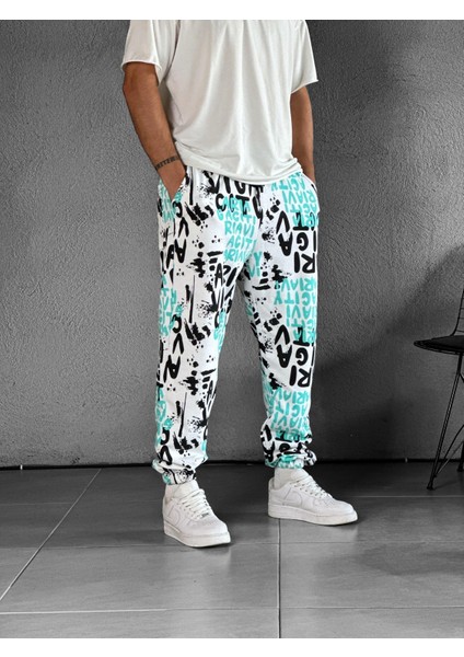 Turkuaz Grafiti Jogger