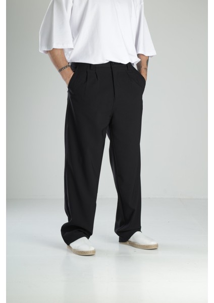 Premium Kalite Paraşüt Kumaş Siyah Baggy Pantolon modelleri
