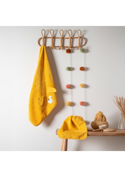 Havlu Seti (2 Parça) - Bath Time - Sarı - 70 x 120 cm