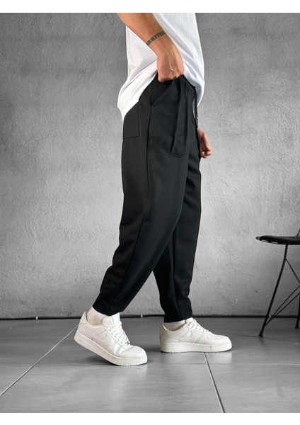 Cep Detaylı Siyah Baget Pantolon modelleri