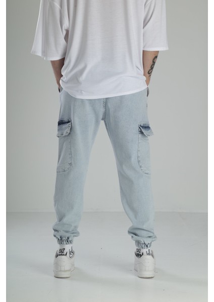 Premium Kalite Buz Mavi Jogger Pantolon