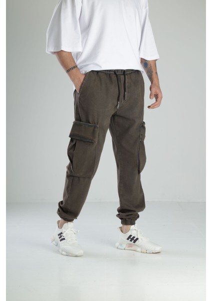 Premium Kalite Bakır Renk Kargo Cepli Jogger Pantolon