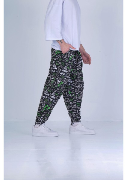 Sosyal Desenli Pileli Jogger indirimleri