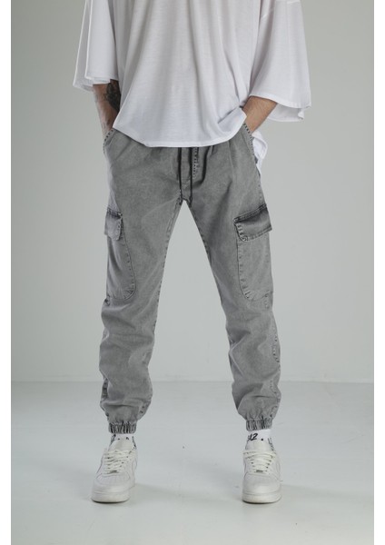 Premium Kalite Gri Jogger Pantolon