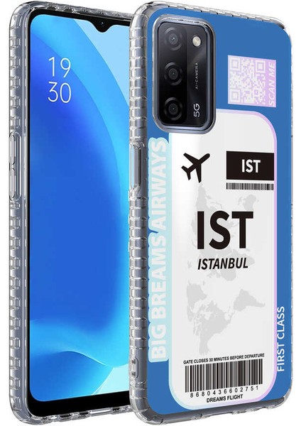 Oppo A54 4g Kılıf Airbag Kenarlı Renkli Desenli Silikon Tkdr Elegans Kapak-No4