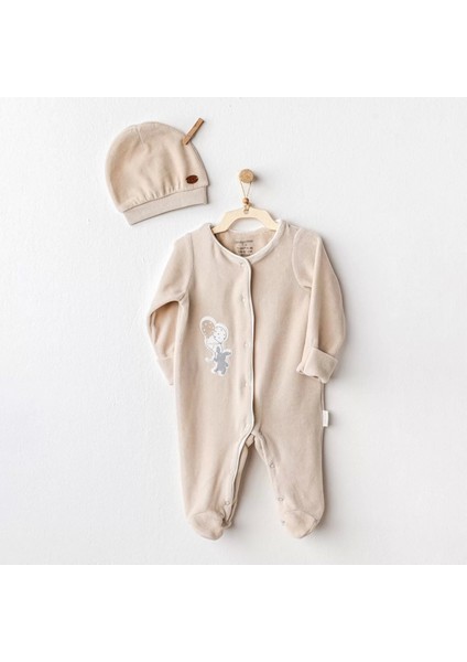 Happy Everyday Kadife Tulum Takım Beige