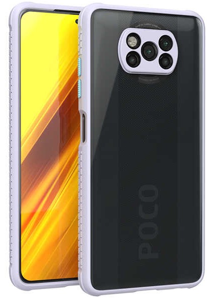 Xiaomi Poco X3 Kılıf ​​tkdr Kaff Kapak-Mor
