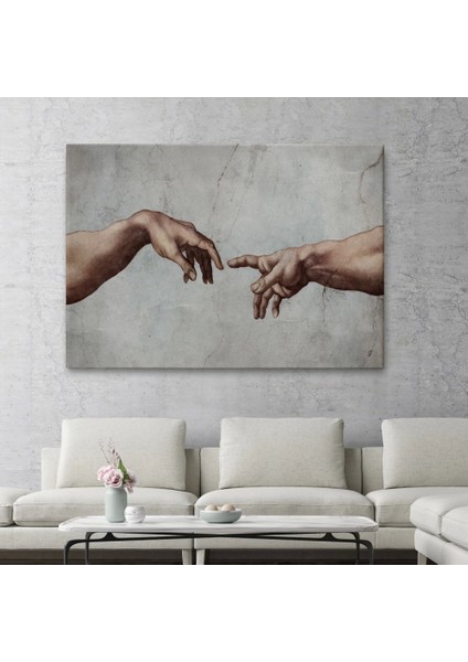 Marsilyan- Yaratılışı Michelangelo Kanvas TABLO-3753