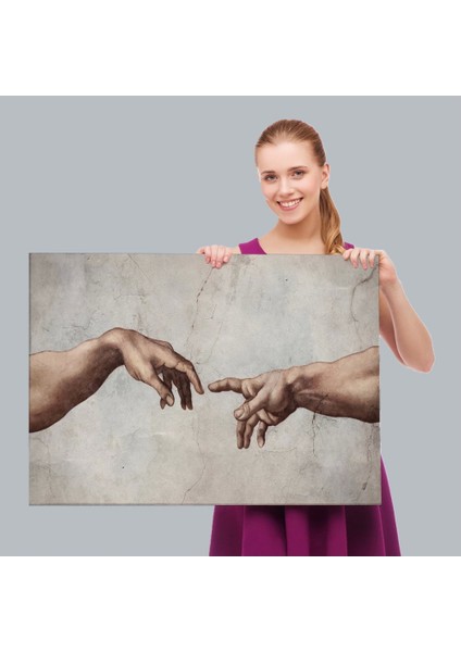 Marsilyan- Yaratılışı Michelangelo Kanvas TABLO-3753 fırsatları