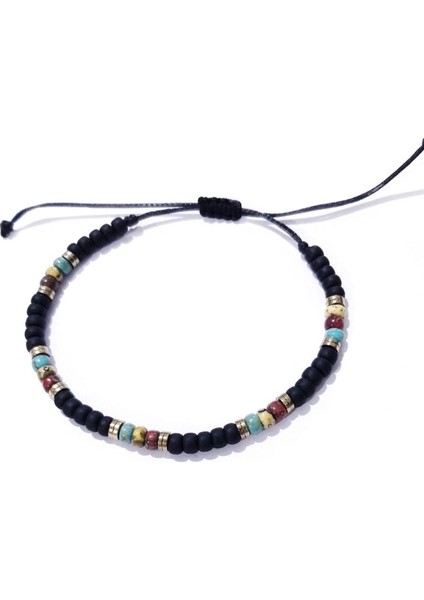 Hematit Doğaltaşlı Mat Siyah ve Desenli Miyuki Round Boncuklu Unisex Bileklik fırsatları