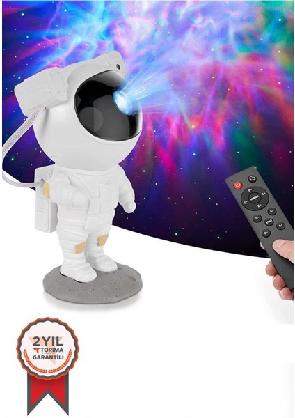 Lw-6 Astronot Projektör Gece Lambası LED Galaxy Uzaktan Kumandalı ve Zamanlayıcılı