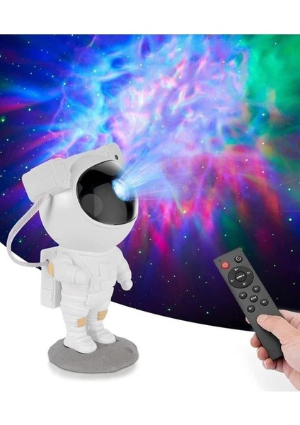 Lw-6 Astronot Projektör Gece Lambası LED Galaxy Uzaktan Kumandalı ve Zamanlayıcılı