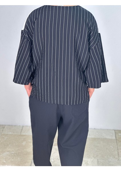 Fakir Kol Viscon Siyah Beyaz Oversize T-Shirt fırsatları