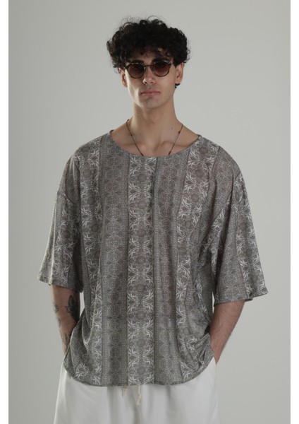 Etnik Yeşil Desenli T-Shirt fiyatları