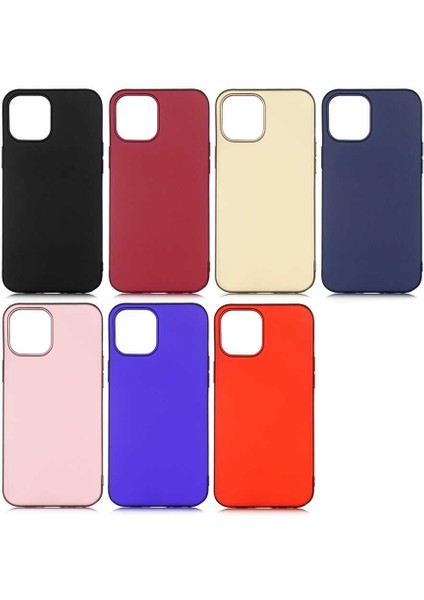 iPhone 12 Pro Uyumlu Tkdr Premier Silikon Kapak-Mürdüm