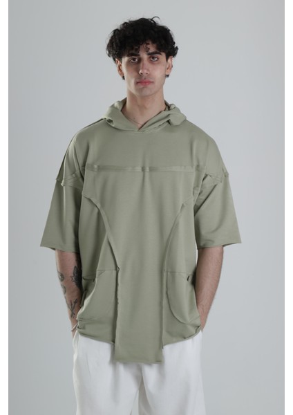 Avangart Yeşil Kapuşonlu T-Shirt fiyatları