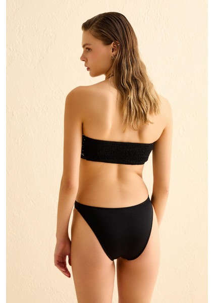 Parlak Taşlı Gipeli Siyah Halter Bikini Takım fırsatları
