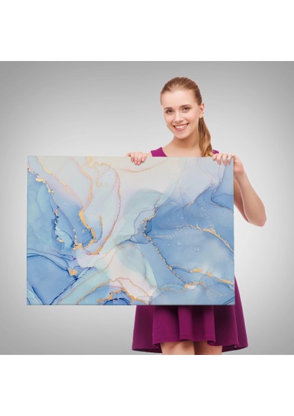 - Mürekkep ve Alkol Elementleri ile Mermer Deseni Verilmiş Kanvas TABLO-5044 fırsatları